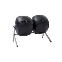 KOMPOSTER KOMPOST-ZWILLING 380 L - Schwarz, Basics, Kunststoff (148/111/80cm)
