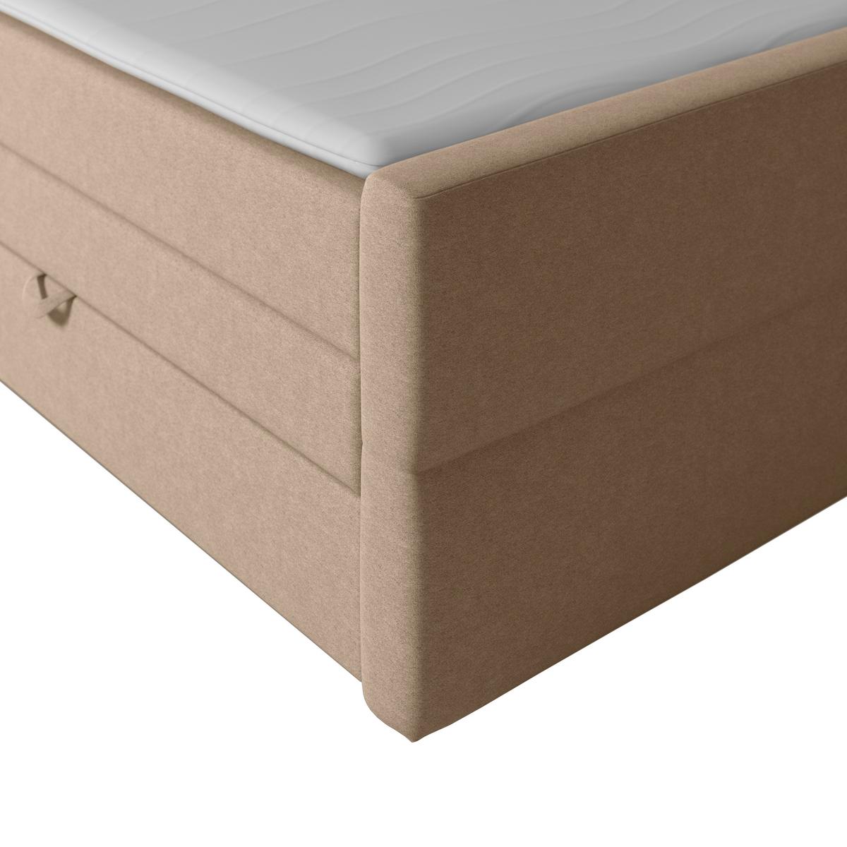 Boxspringbett mit Bettkasten Verona 180x200 cm Naturfarben - Schwarz/Naturfarben, MODERN, Karton/Holzwerkstoff (180/200cm) - MID.YOU