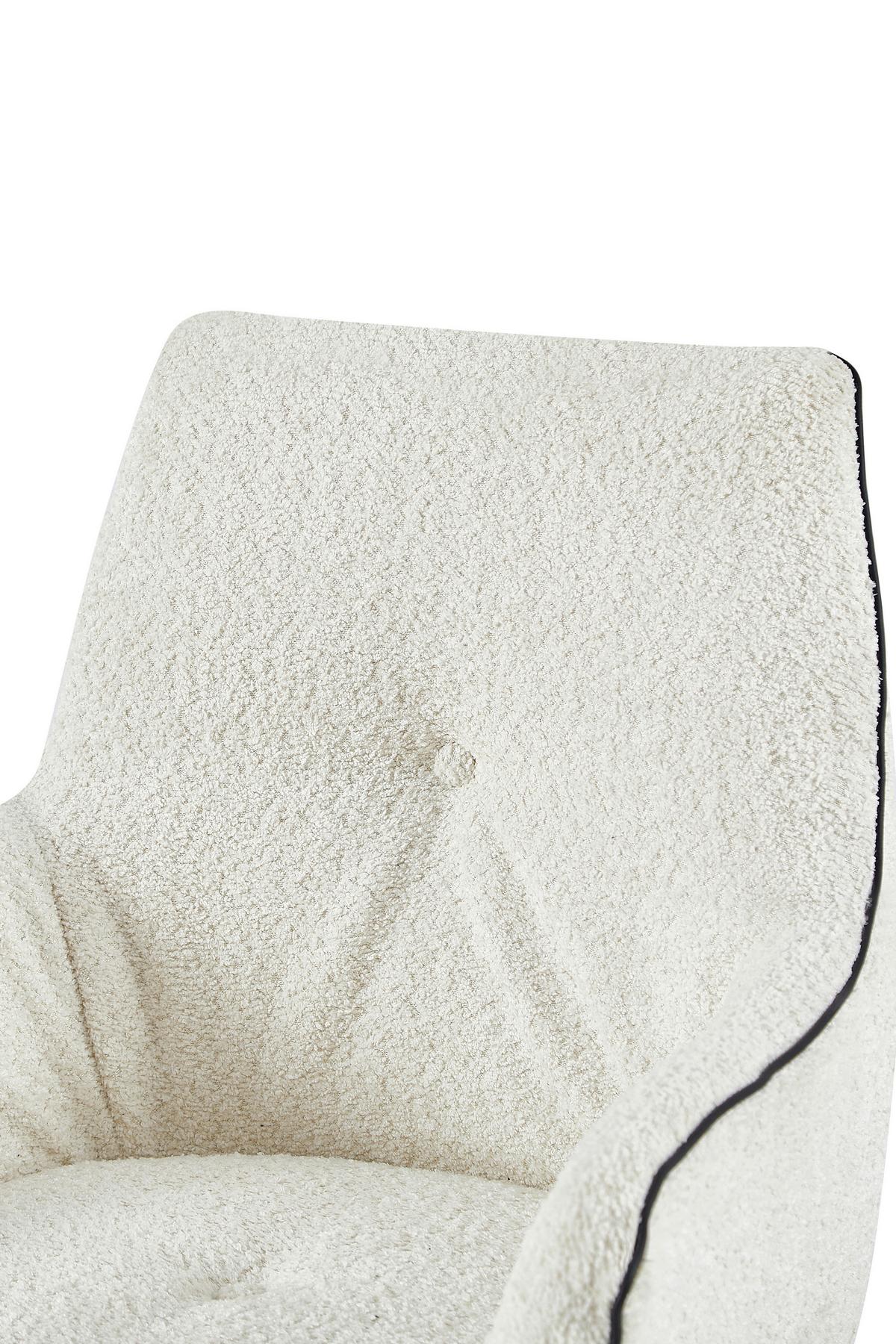 Armlehnstuhl Allie 125 Creme - Creme, Design, Textil/Metall (64/91/61cm) - Kayoom