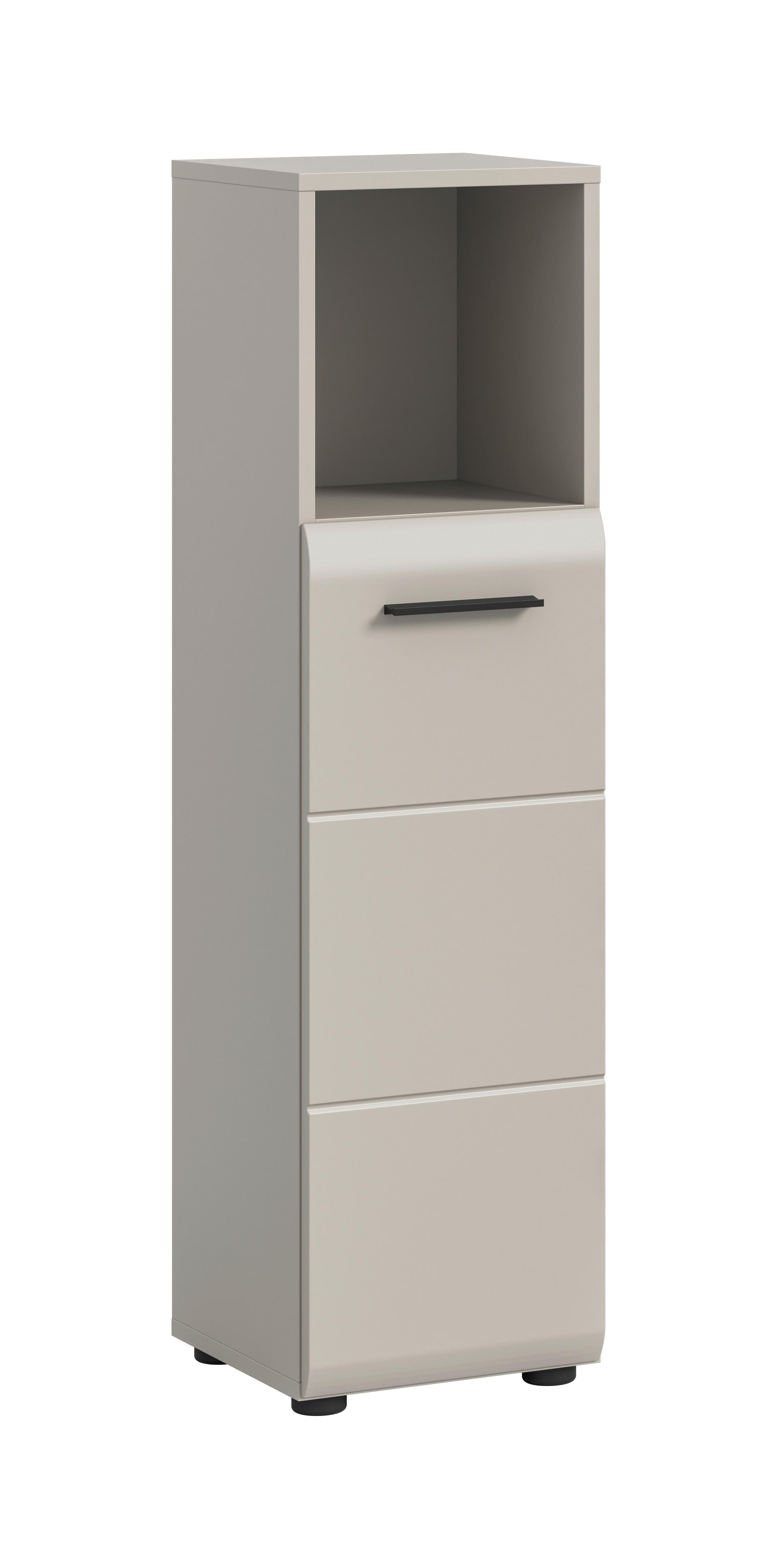 MIDISCHRANK Ice Kaschmir B: 30cm - Kaschmir/Schwarz, Trend, Holzwerkstoff (30/110/30cm) - MID.YOU