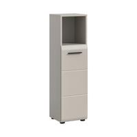 MIDISCHRANK Ice Kaschmir B: 30cm - Kaschmir/Schwarz, Trend, Holzwerkstoff (30/110/30cm) - MID.YOU