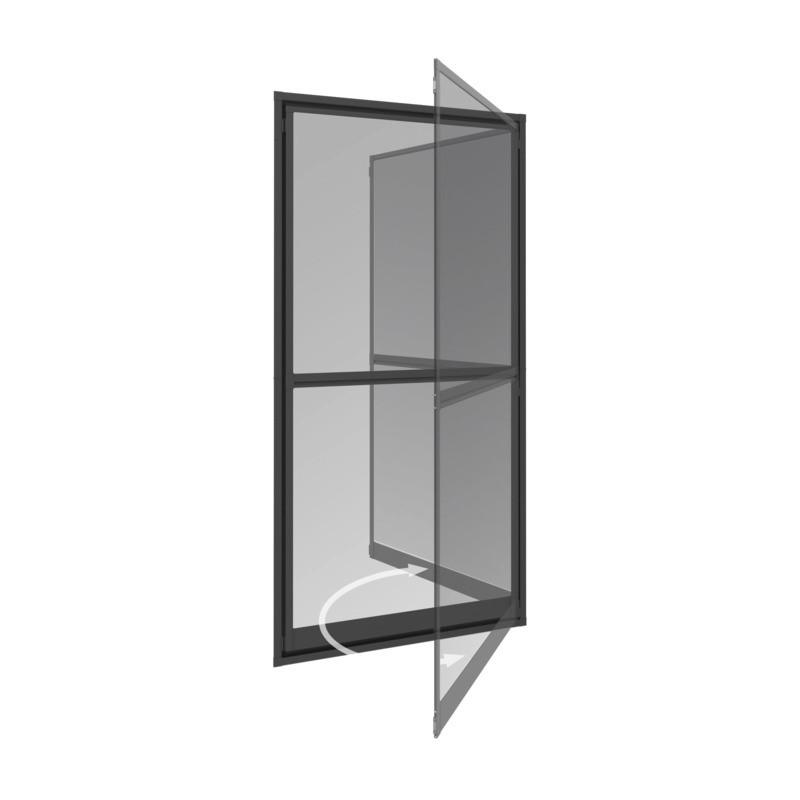 Fliegengitter Tür 100x210 cm Anthrazit - Anthrazit, Basics, Metall (100/210cm)