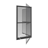 Fliegengitter Tür 100x210 Cm Anthrazit - Anthrazit, Basics, Metall (100/210cm)