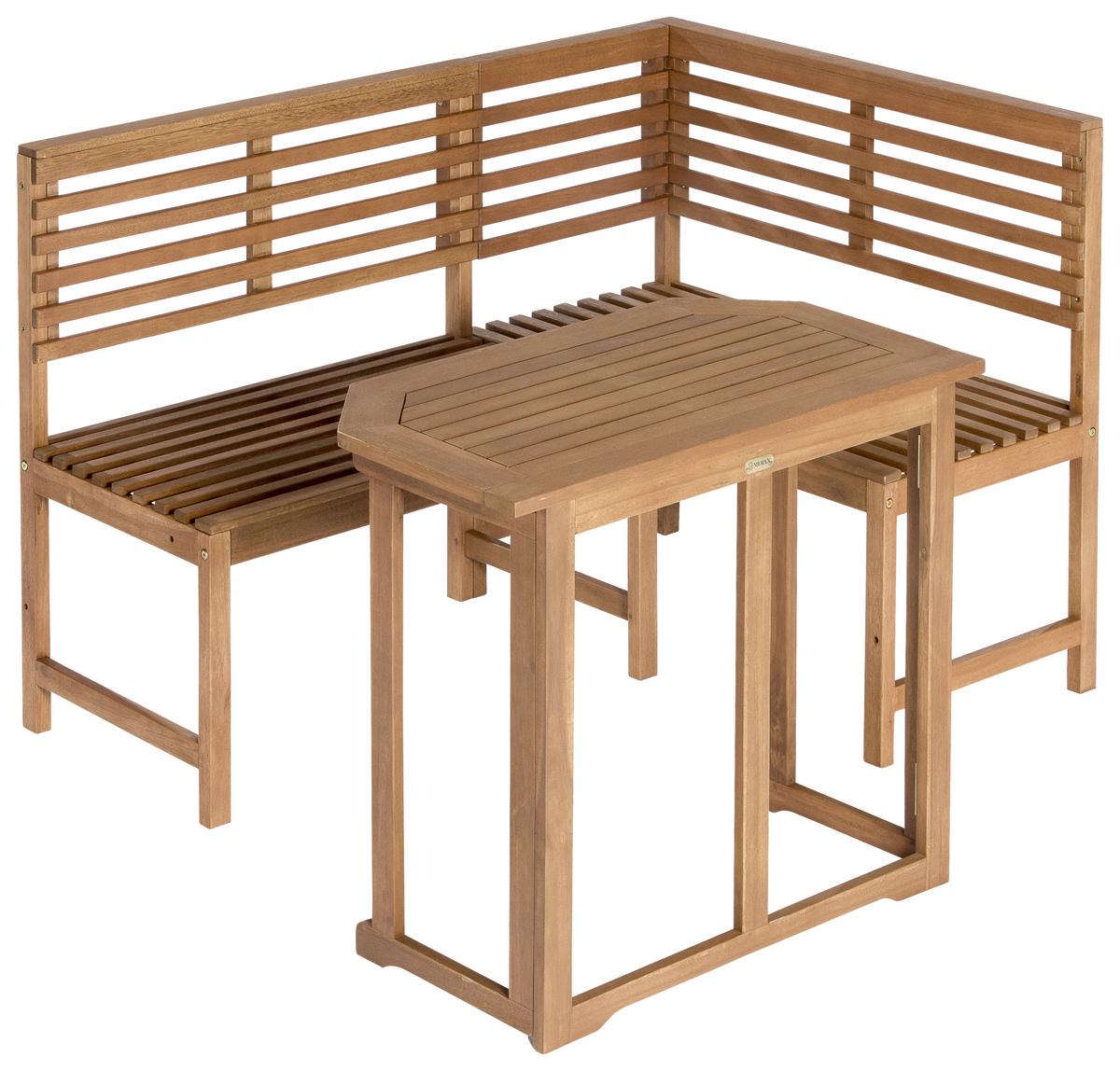 Gartentisch Klappbar Echtholz B: 90 Cm - Naturfarben, KONVENTIONELL, Holz (90/74/50cm) - Gardenson