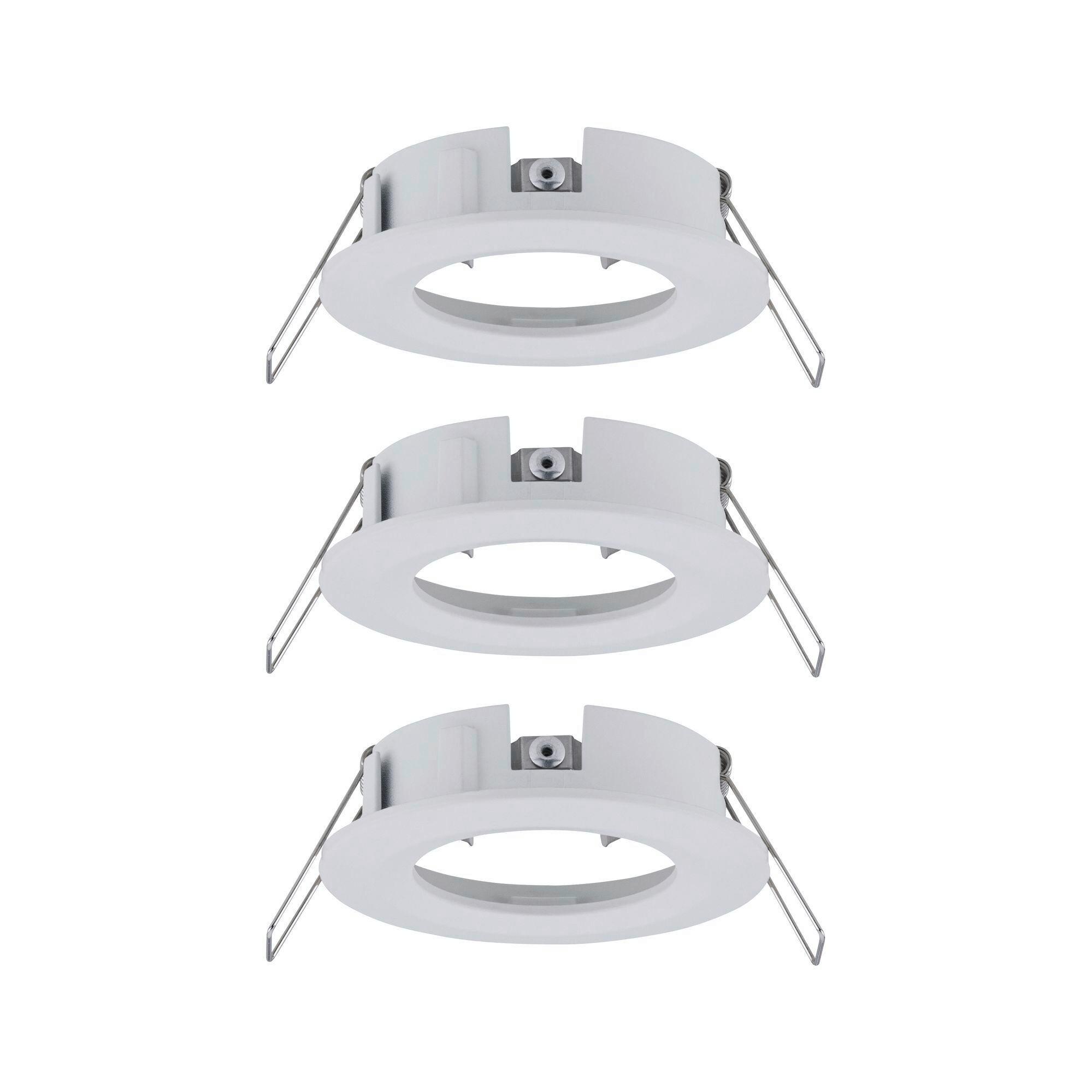 Deckenleuchte 3er-Set Ø 8,4 cm 3-Flammig - Alufarben/Weiß, Basics, Metall (8,4cm) - Paulmann