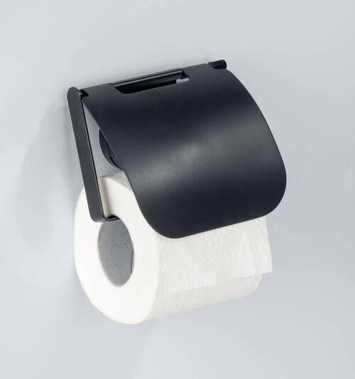Wc-papír Tartó Static Loc Pavia 24900100 - fekete, Modern, fém (13/12/3cm) - Wenko