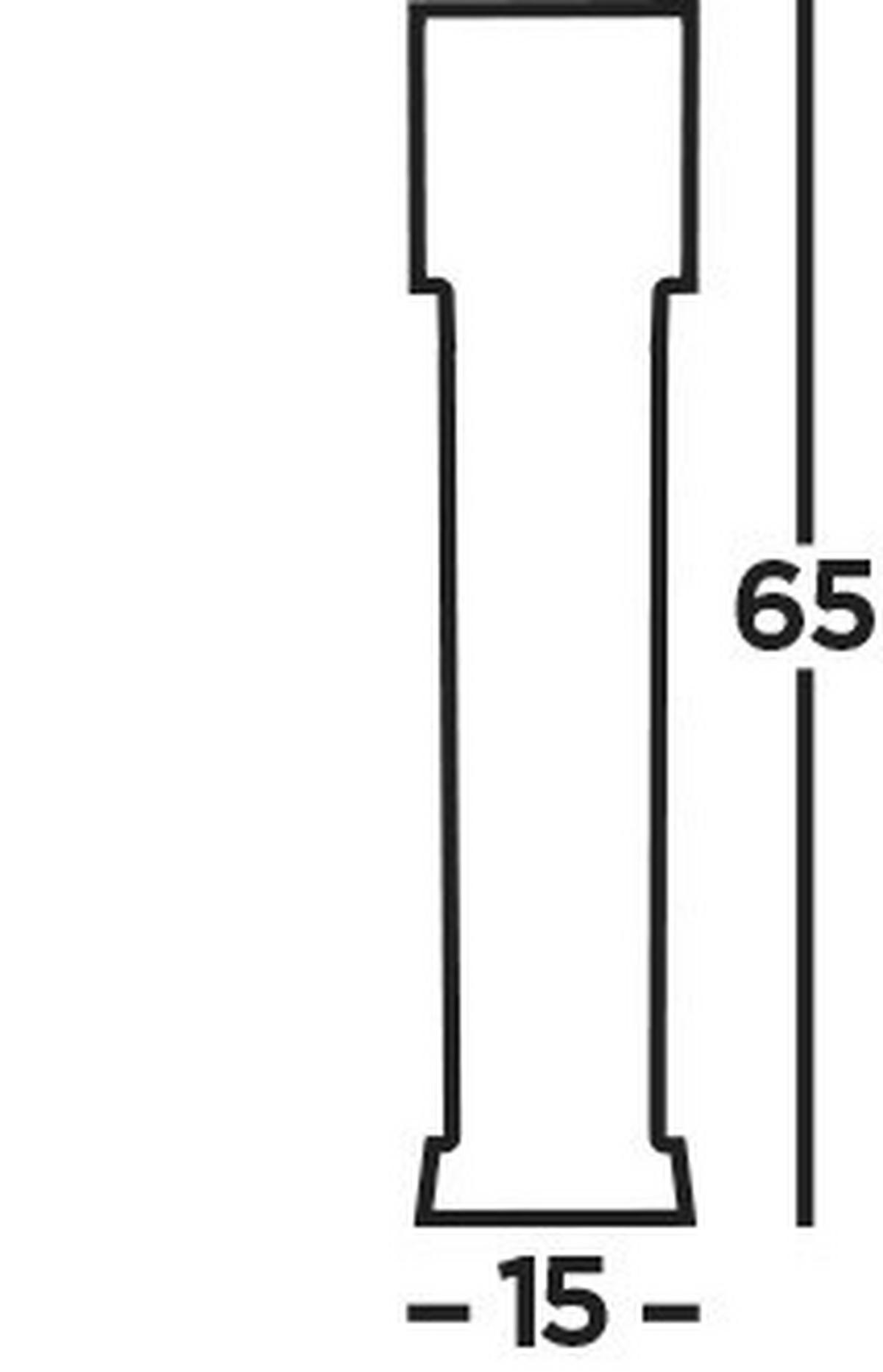 LED-Außenleuchte Athens Outdoor 38141-650 - Schwarz/Weiß, Basics, Kunststoff/Metall (15/65cm)