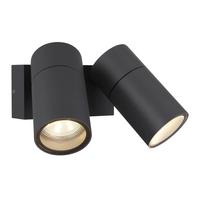 Außenleuchte 3209-2 - Klar/Anthrazit, Design, Glas/Kunststoff (15/10,5/11,8cm) - Globo