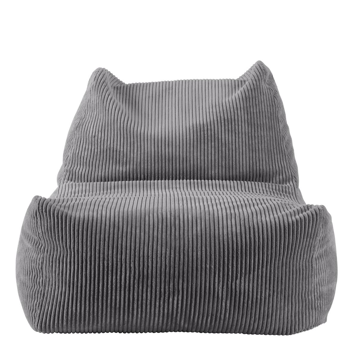 Sitzsack Anthrazit B: 83cm - Anthrazit, Trend, Textil (83/70/120cm) - Livetastic