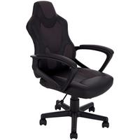 Gaming Stuhl Racer Junior mit Armstützen, Schwarz - Schwarz/Grau, MODERN, Kunststoff/Textil (57/90-100/54cm)