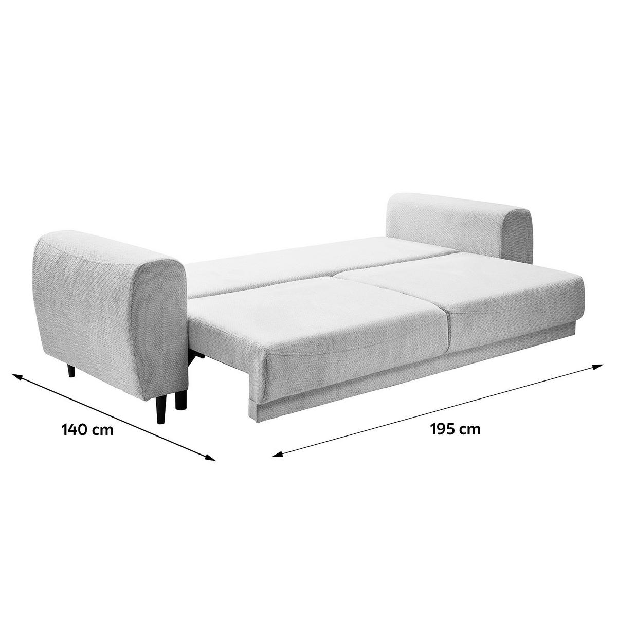 Schlafsofa Siena - Schwarz/Grau, KONVENTIONELL, Textil (245/85/92cm) - Livetastic