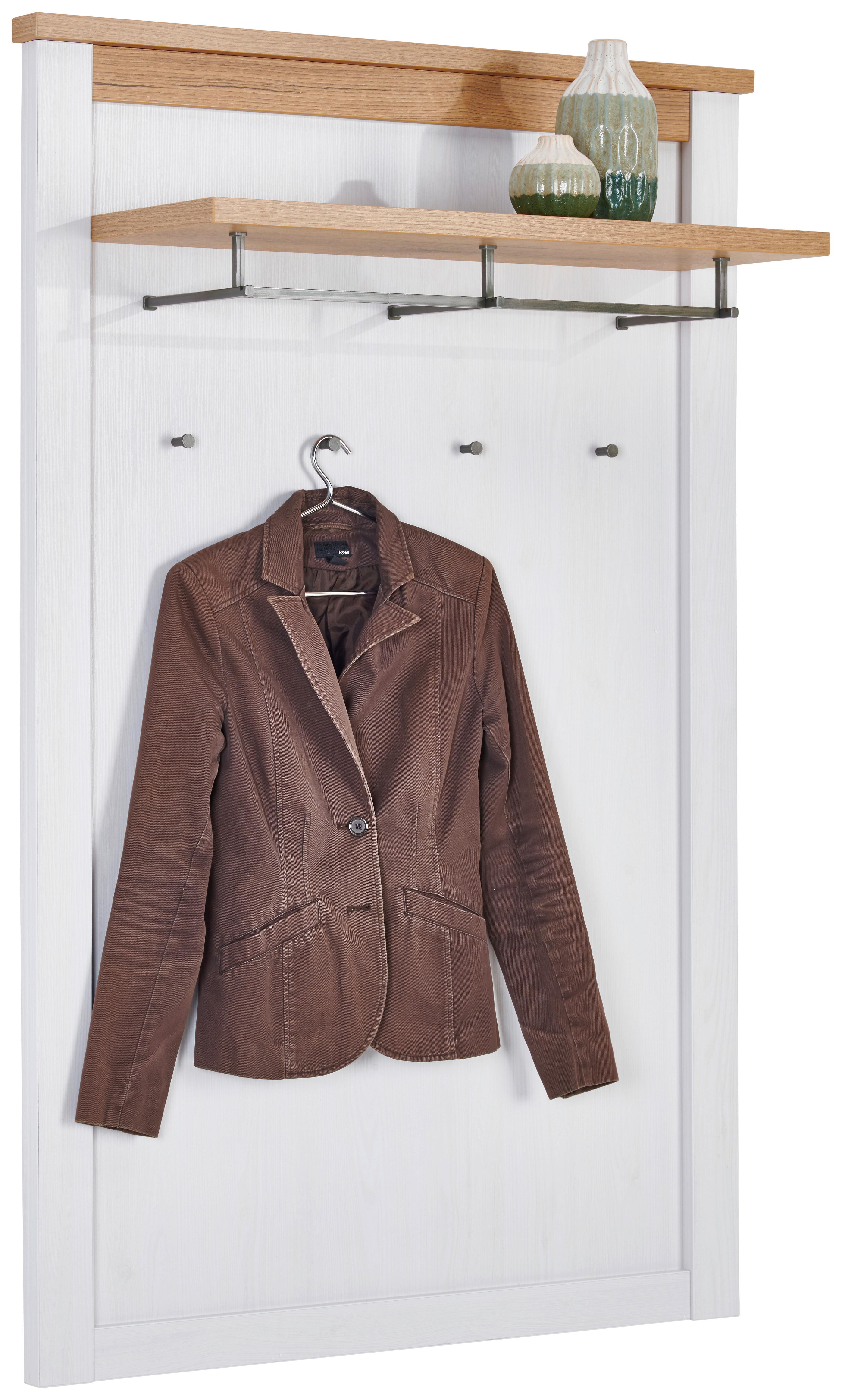 Garderobenpaneel Rovigio Weiß, Eiche-/Lärche Dekor B: 97 cm