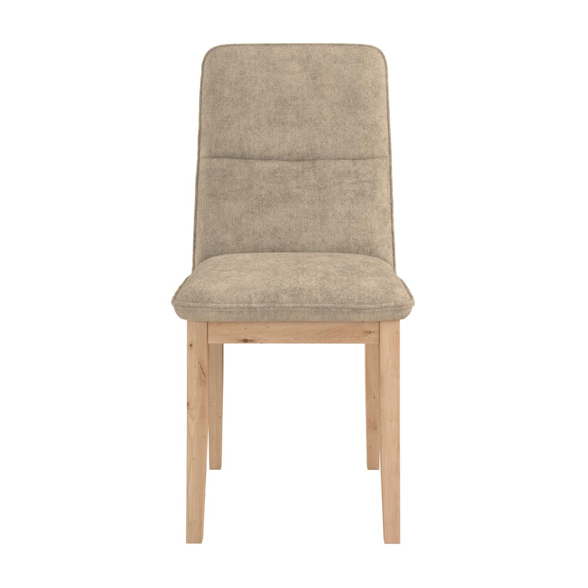 Stuhl Beluna Ii Webstoff Beige, B: 47cm - Eichefarben/Beige, KONVENTIONELL, Holz/Textil (47/91/44cm) - James Wood