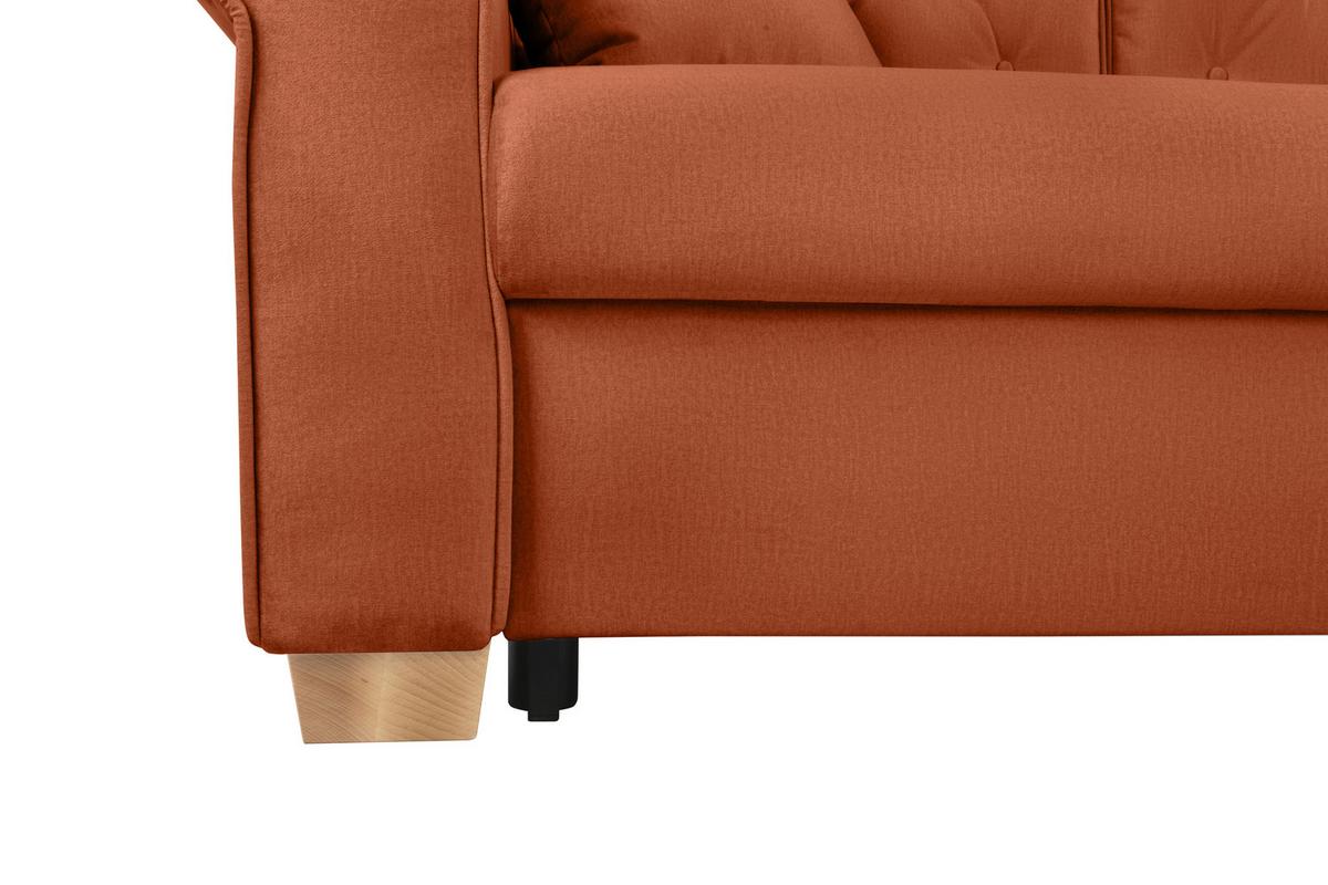 Schlafsofa Arles, Terracotta 39 B: 240 Cm - Buchefarben/Terracotta, Design, Textil (240/94/98cm) - MID.YOU