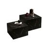 Couchtischset Schwarz 2-teilig - Schwarz, Design, Holzwerkstoff (58-50/58-50/40-33cm) - Livetastic