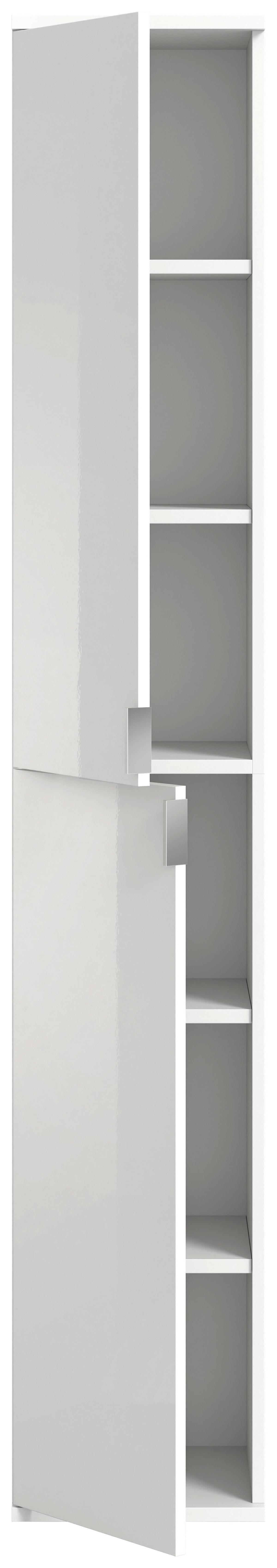 Garderobe Projekt X 4-teilig Weiß/eiche Artisan B: 213 Cm - Weiß Hochglanz, KONVENTIONELL, Holzwerkstoff (213/193/34cm) - MID.YOU
