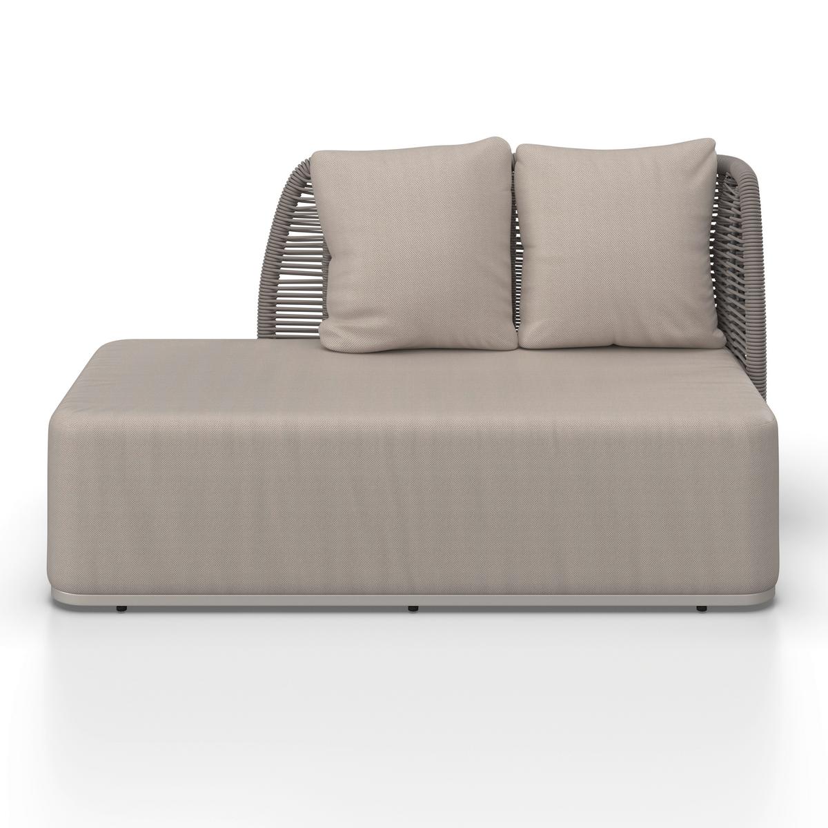 TERASOVÁ SEDACÍ SOUPRAVA MARINO - světle šedá/tmavě šedá, Moderní, kov/textil (153/81/76cm) - Bessagi Garden