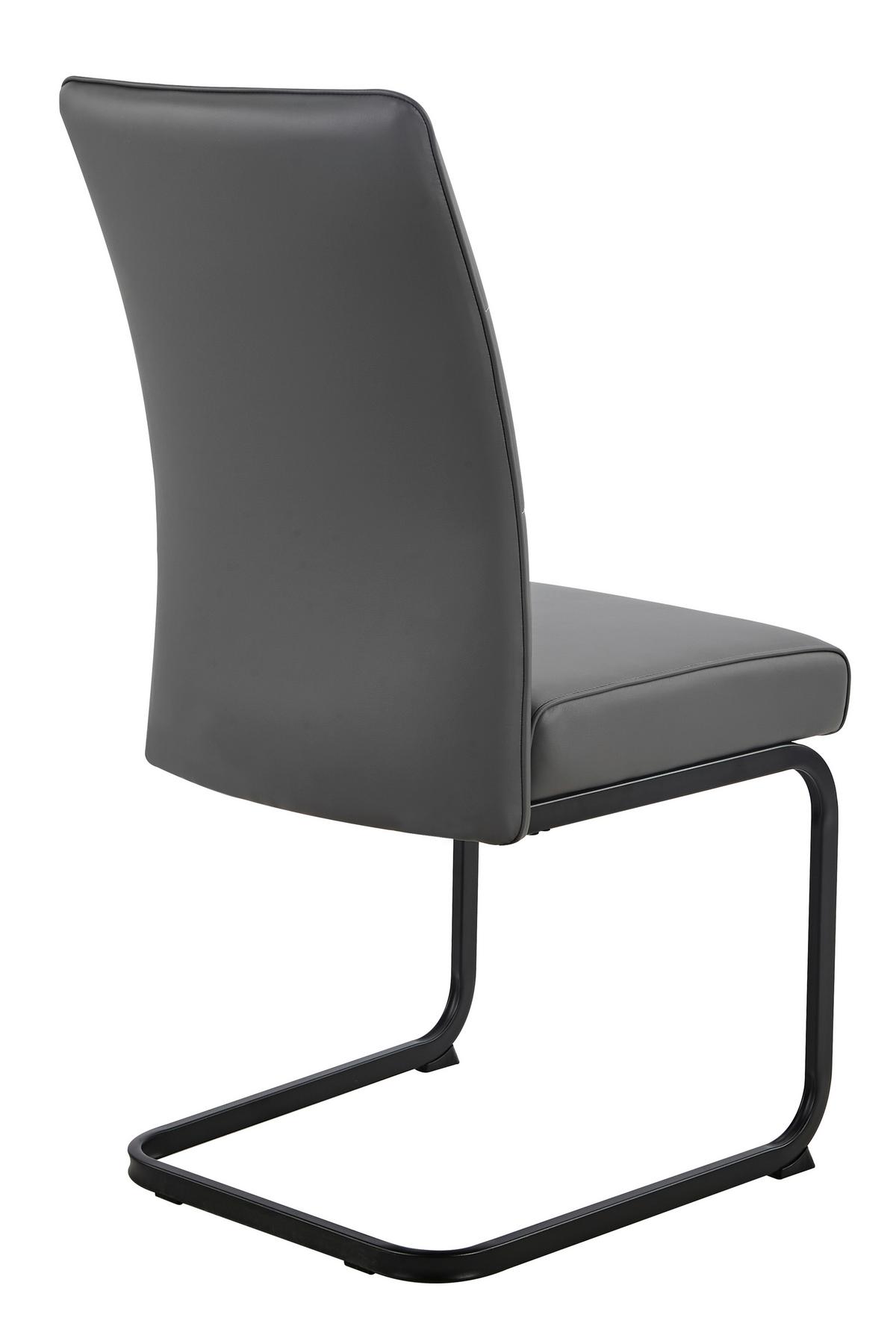 SCHWINGSTUHL-SET MALTA II S 4ER-SET - Schwarz/Grau, MODERN, Textil/Metall (46/97/61cm) - P & B