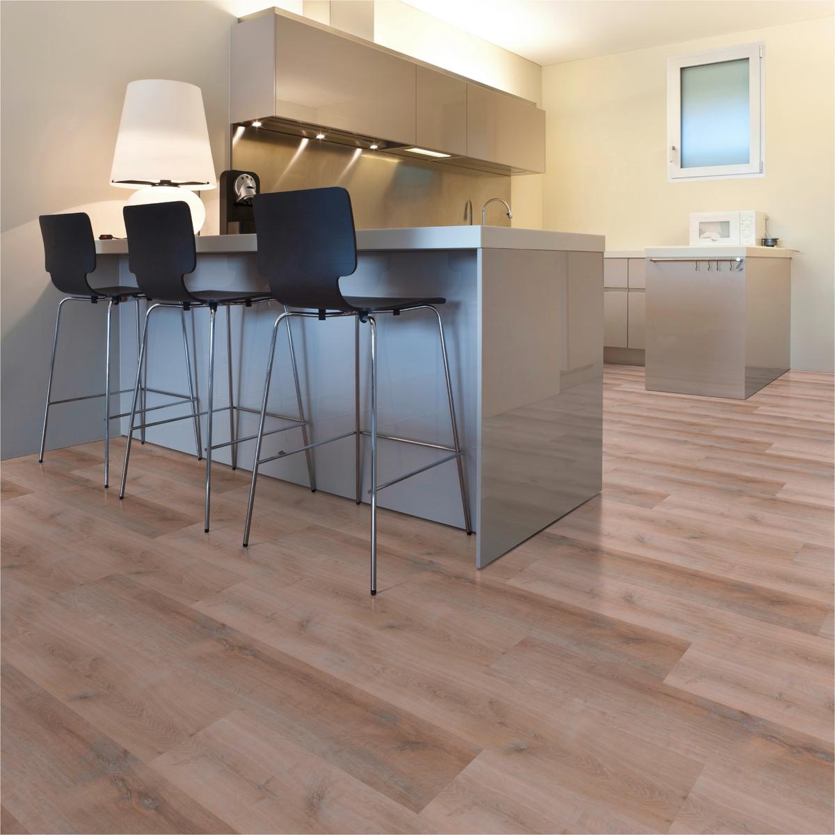 Designboden Eichefarben /mokka Lhd. Stärke 5mm - Eichefarben/Mokka, Basics, Kunststoff (121/22/0.5cm)