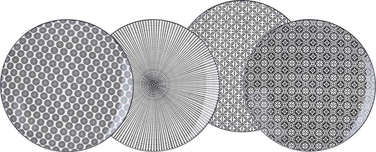 MĚLKÝ TALÍŘ Shiva - bílá/černá, Lifestyle, keramika (26/2,5cm) - Modern Living