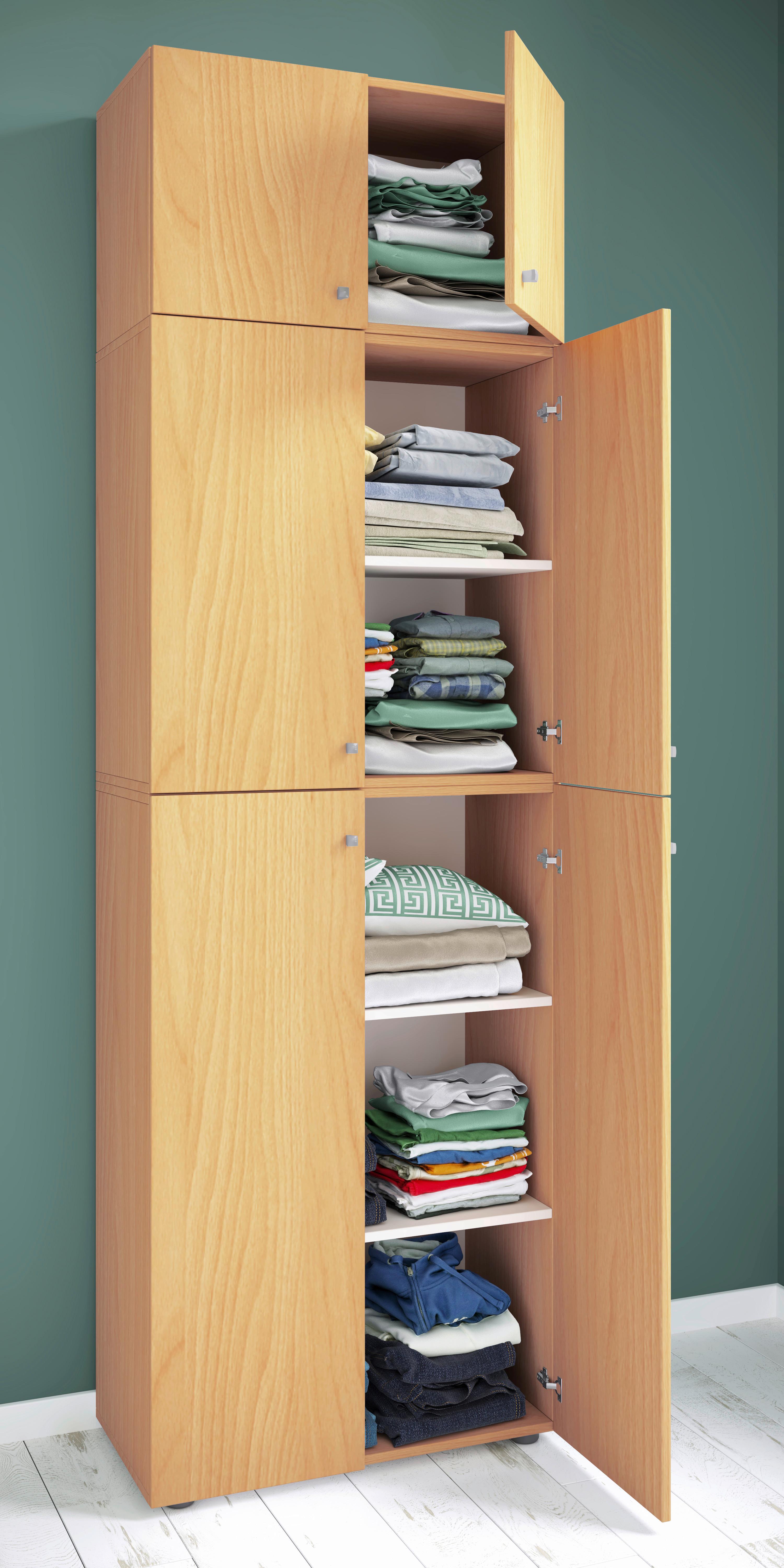 Drehtürenschrank B: 70 Cm Lona Xxl Buche Dekor - Buchefarben, MODERN, Holzwerkstoff (70/223/39cm) - MID.YOU