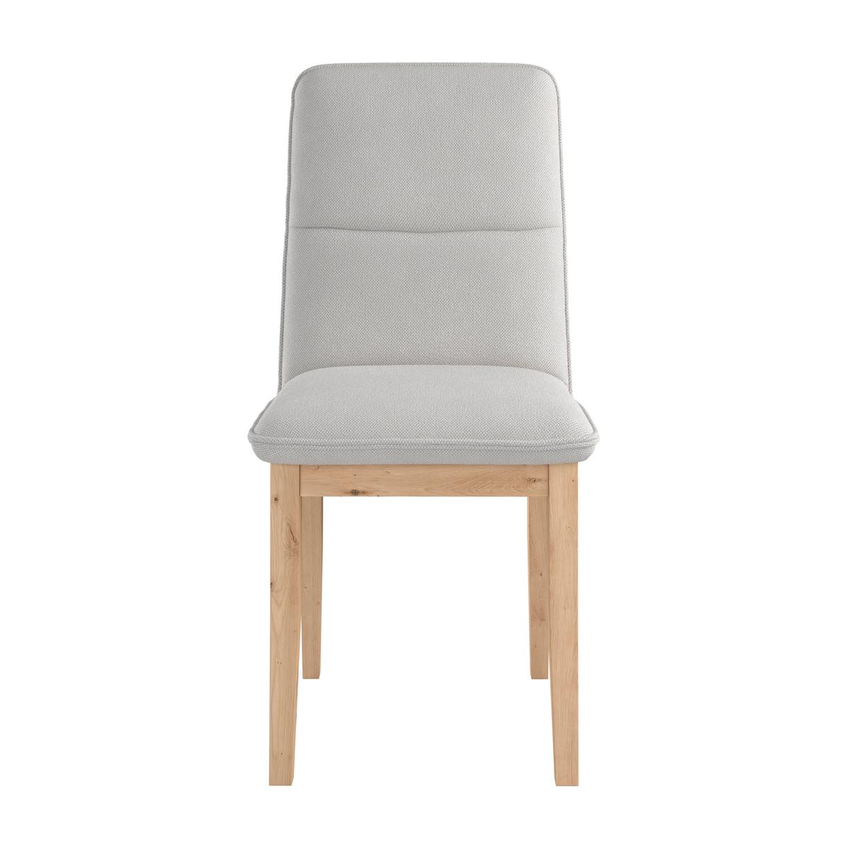 Vierfußstuhl Beluna Ii Webstoff Weiß, B: 47cm - Eichefarben/Weiß, KONVENTIONELL, Holz/Textil (47/91/44cm) - James Wood