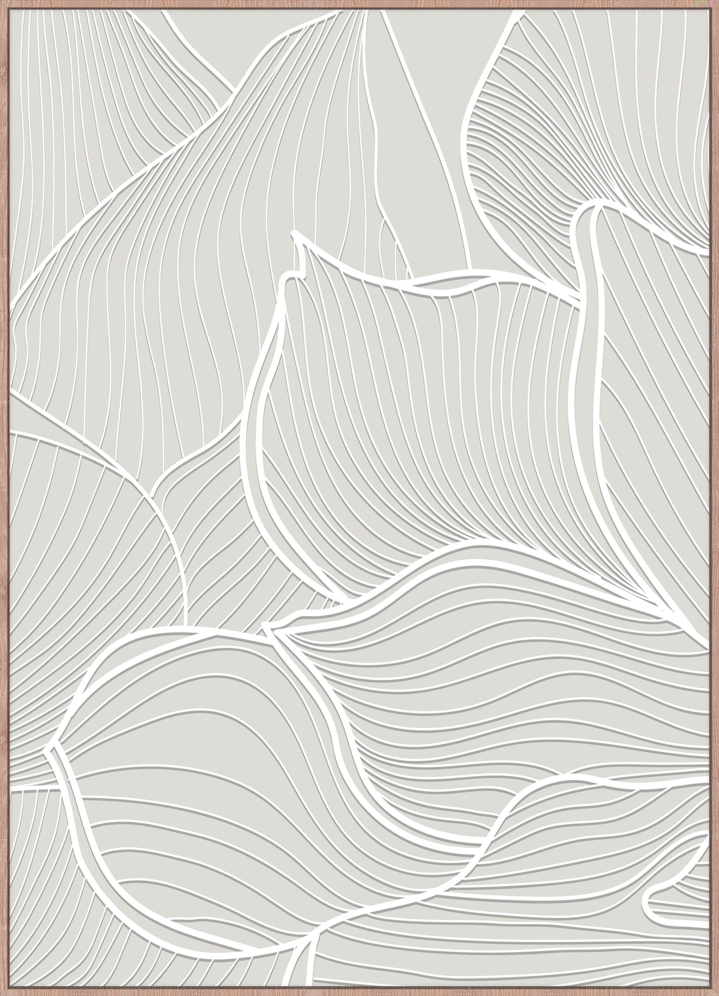 Obraz na plátně Denise, 100/140cm - bílá/přírodní barvy, kompozitní dřevo/textil (100/140cm) - Premium Living