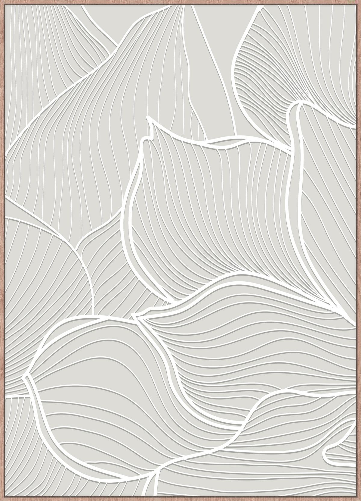 Obraz na plátně Denise, 100/140cm - bílá/přírodní barvy, kompozitní dřevo/textil (100/140cm) - Premium Living