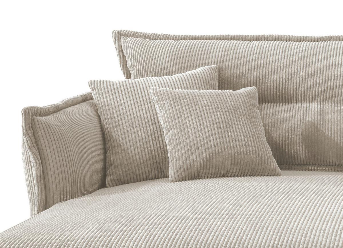 Ecksofa Lava Beige S: 180/255 Cm - Beige/Schwarz, MODERN, Textil (180/255cm) - Livetastic