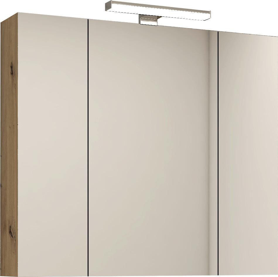 Spiegelschrank Sana Eiche Artisan B: 80 cm - Eiche Artisan, MODERN, Holzwerkstoff (80/74/20cm) - Stylife