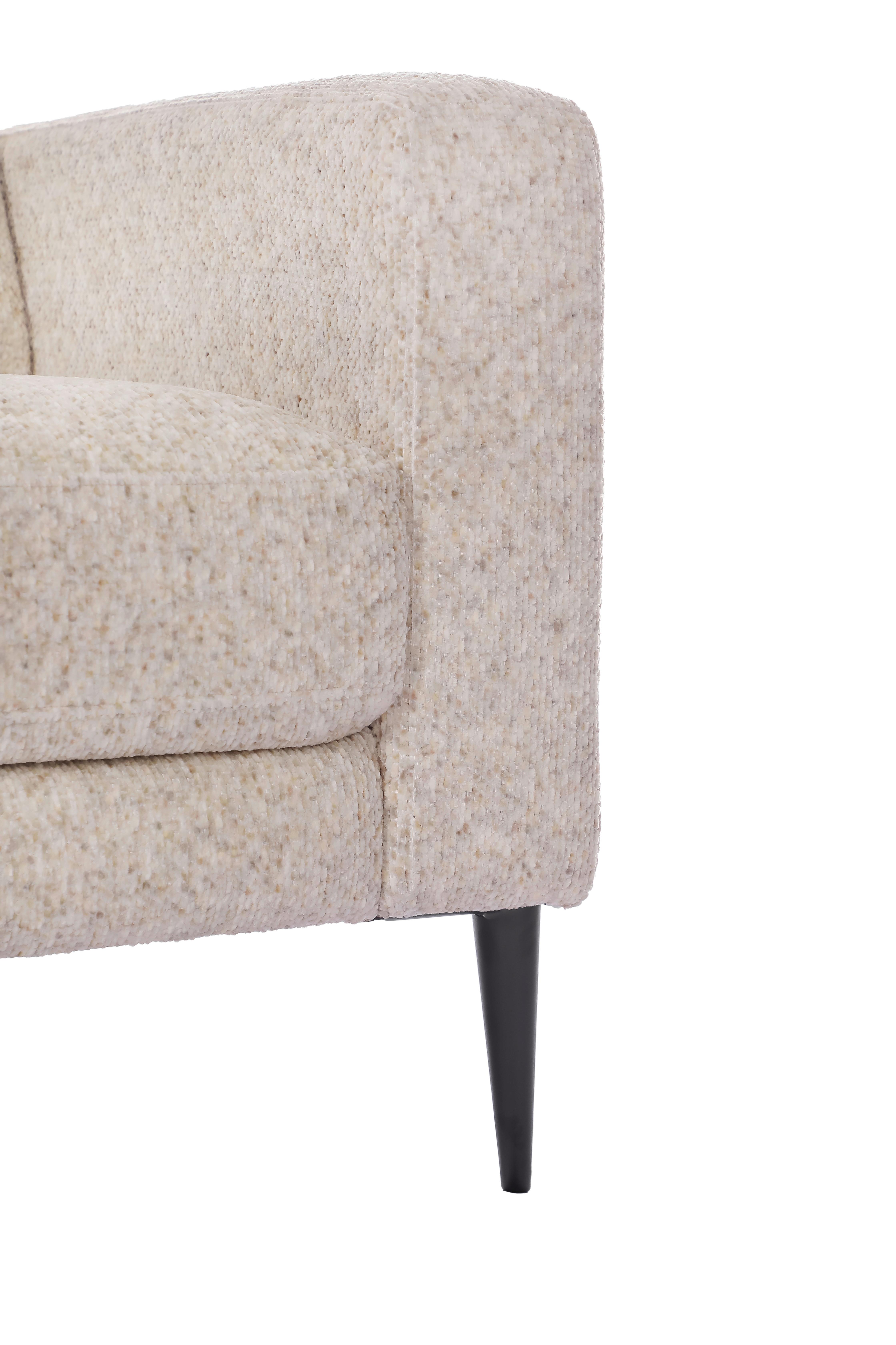 3-sitzer-sofa Parma Creme B: 208 Cm - Creme/Schwarz, Basics, Holz/Textil (208/83/151cm) - Livetastic
