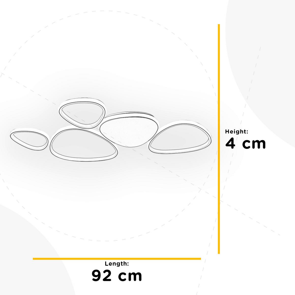 LED-Deckenleuchte Romeo Weiß Hg L: 92 cm - Weiß Hochglanz, Design, Metall (92/52/4cm)