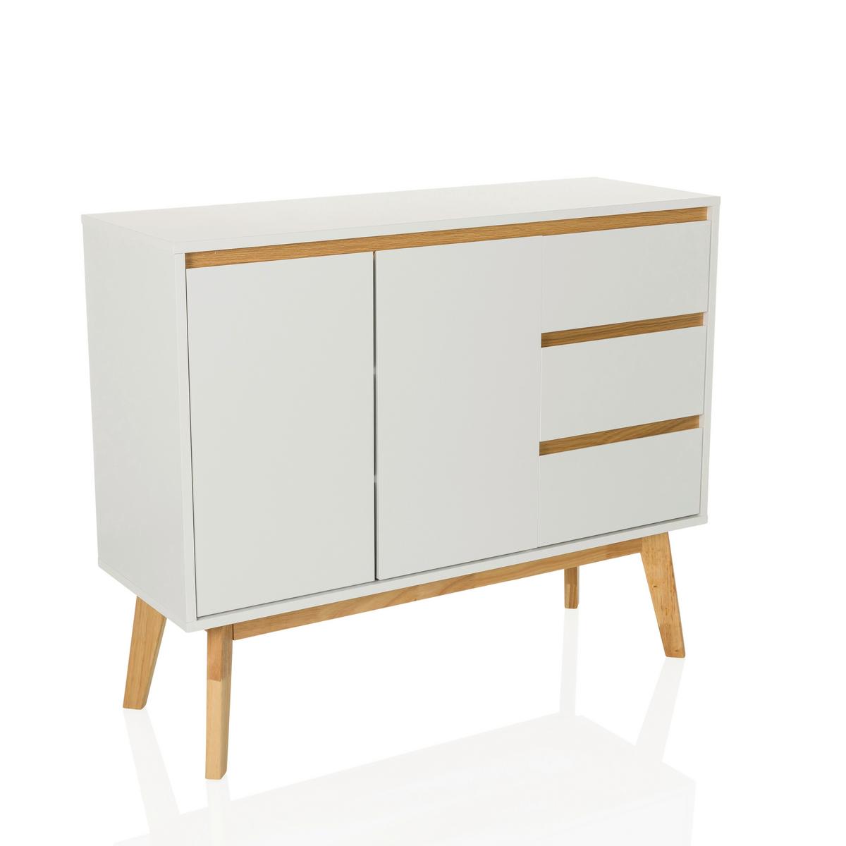 Sideboard Tarolo Weiß B: 97 - Hellbraun/Weiß, MODERN, Holzwerkstoff (97/34/80cm) - MID.YOU