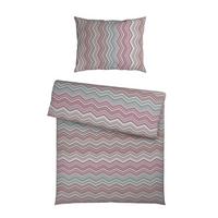 POSTEĽNÁ BIELIZEŇ ZICKZACK - hnedofialová, Konventionell, textil (140/200cm) - Mömax