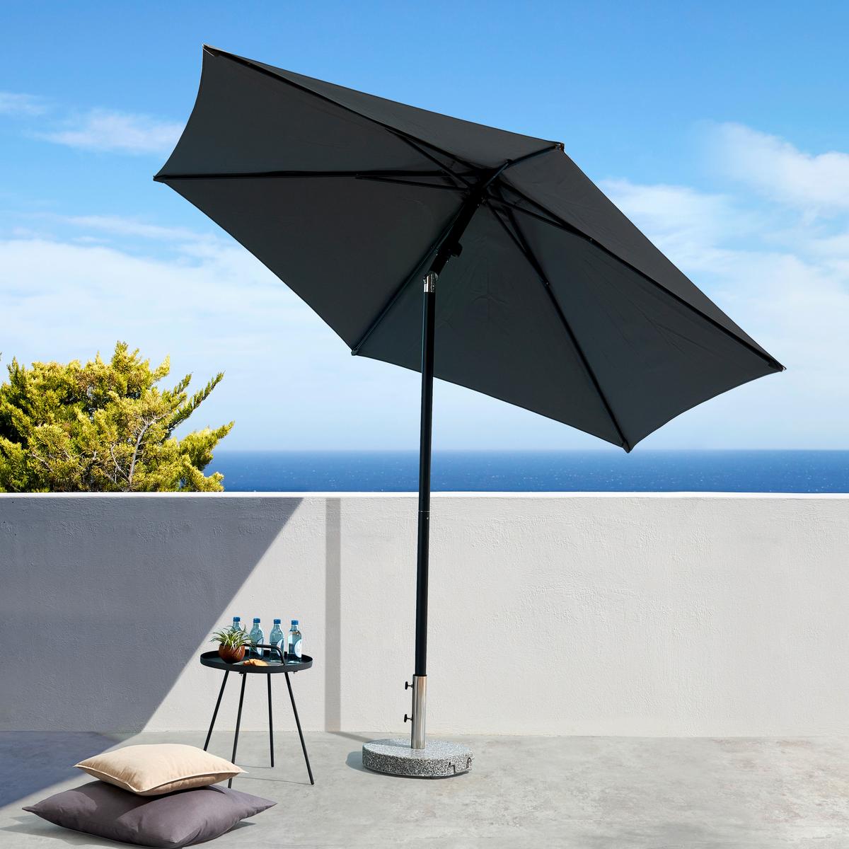 SLUNEČNÍK ADORNO - antracitová, Moderní, kov/textil (300/243/300cm) - Modern Living