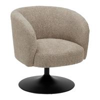 Otočná stolička GIRO, sivobéžová ženilka, max.120 kg - čierna/sivobéžová, Modern, kov/textil (67/68/73cm) - Premium Living