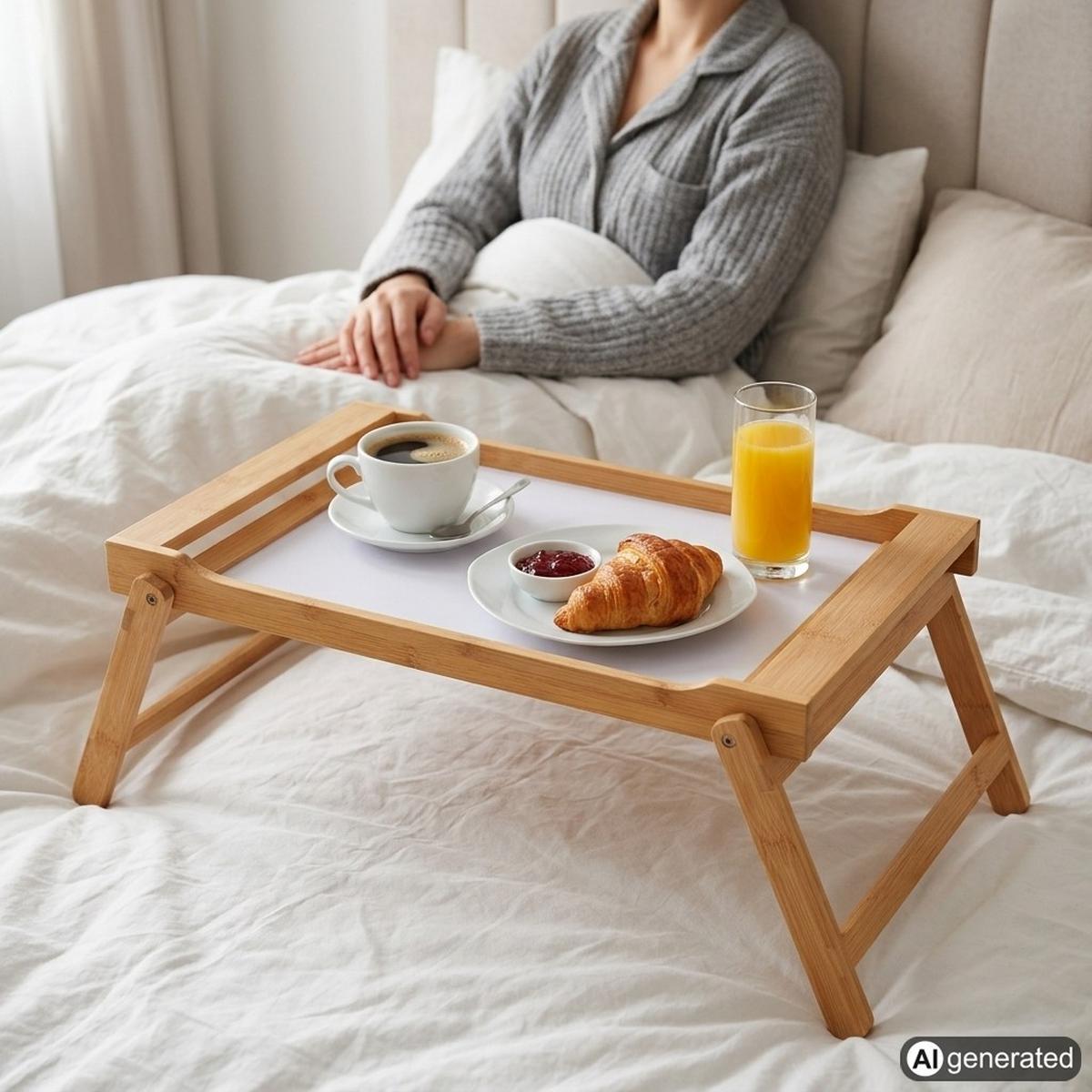 SERVIERTABLETT Weiß, Hellbraun L: 59 cm - Hellbraun/Weiß, Basics, Naturmaterialien/Holzwerkstoff (59/33/24cm) - Kesper