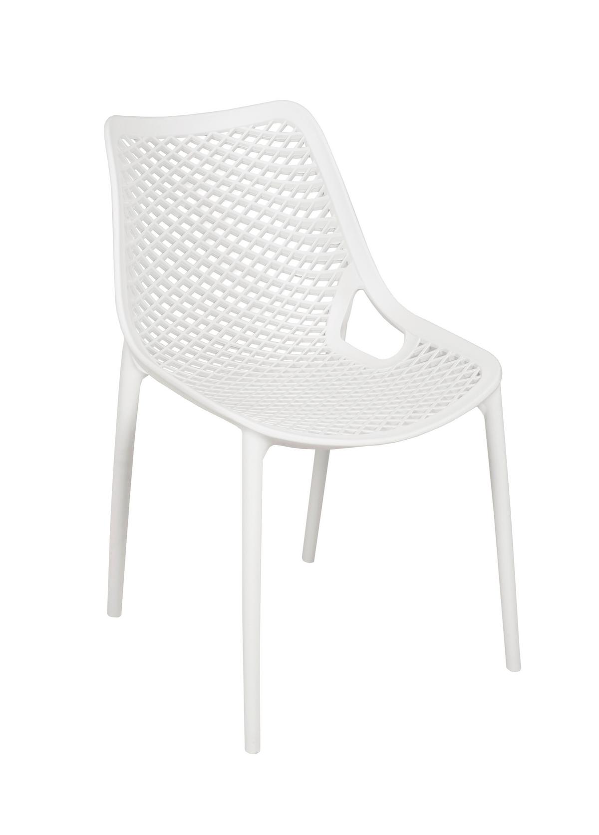 GARTENSTUHL-SET STUHL TEANA, WEIß, 2ER SET - Weiß, MODERN, Kunststoff (50/83/60cm) - Gardenson