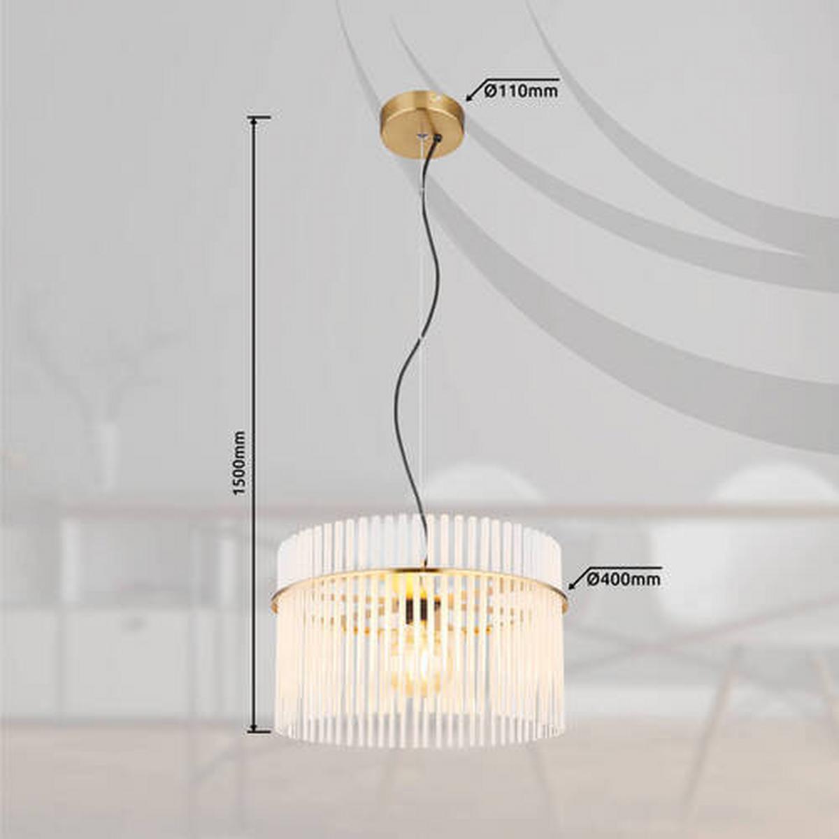 Hängeleuchte 15698hm - Goldfarben, Basics, Glas/Metall (40/150cm) - Globo