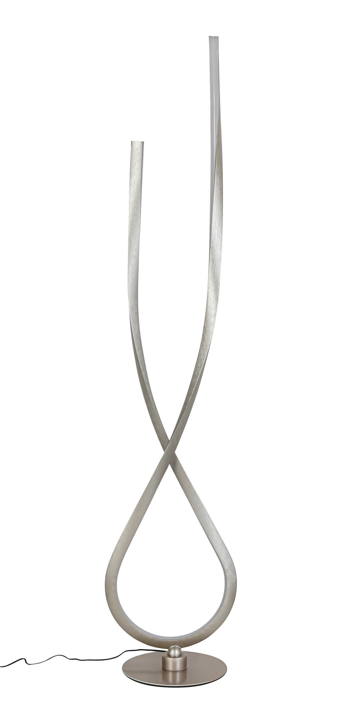 Led-stehleuchte Kui - Champagner/Schwarz, MODERN, Kunststoff/Metall (26/150,5cm)