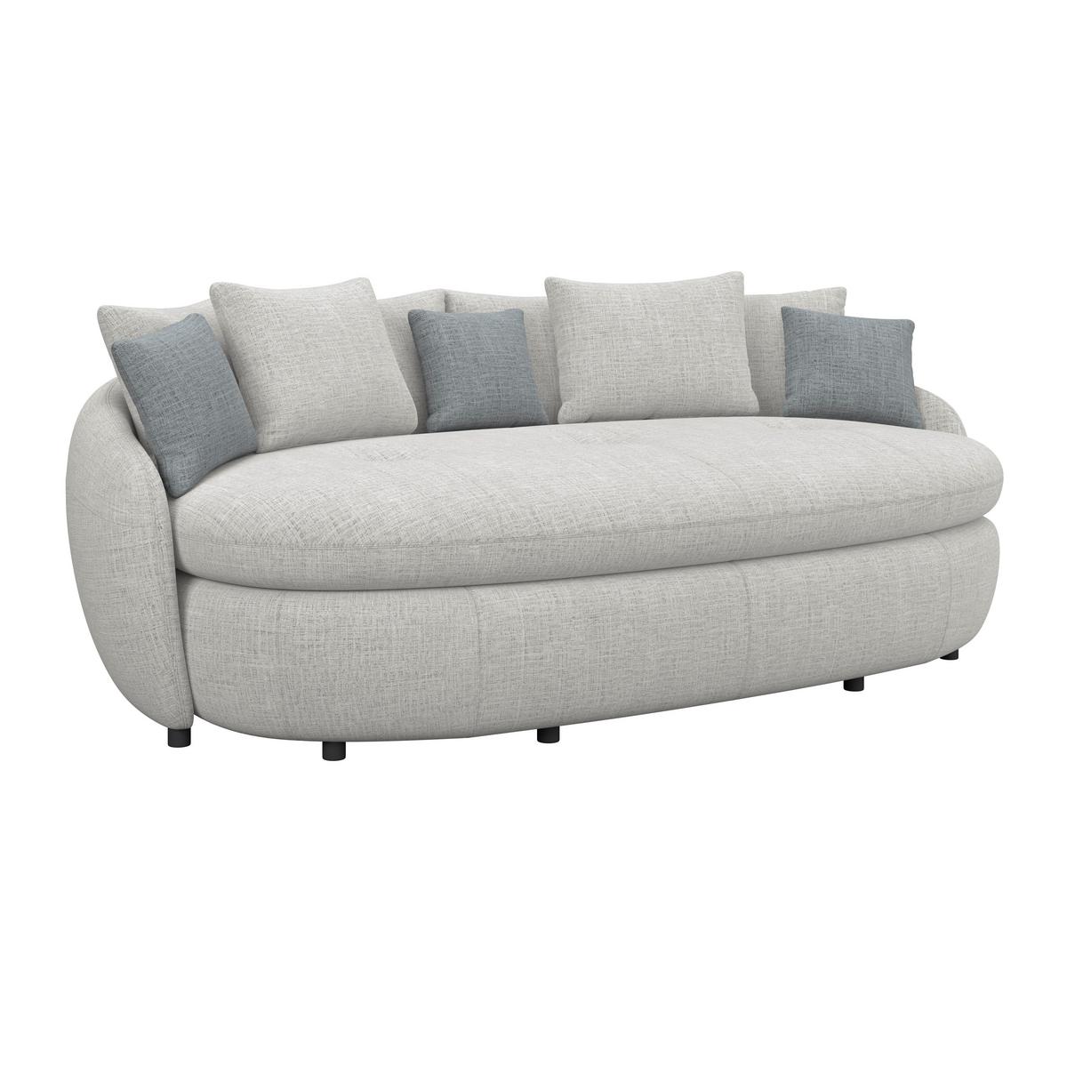 MEGA pohovka ARUBA 2, strieborná/antracitová ženilka - čierna/svetlosivá, Trend, textil/plast (238/80/140cm) - Luca Bessoni