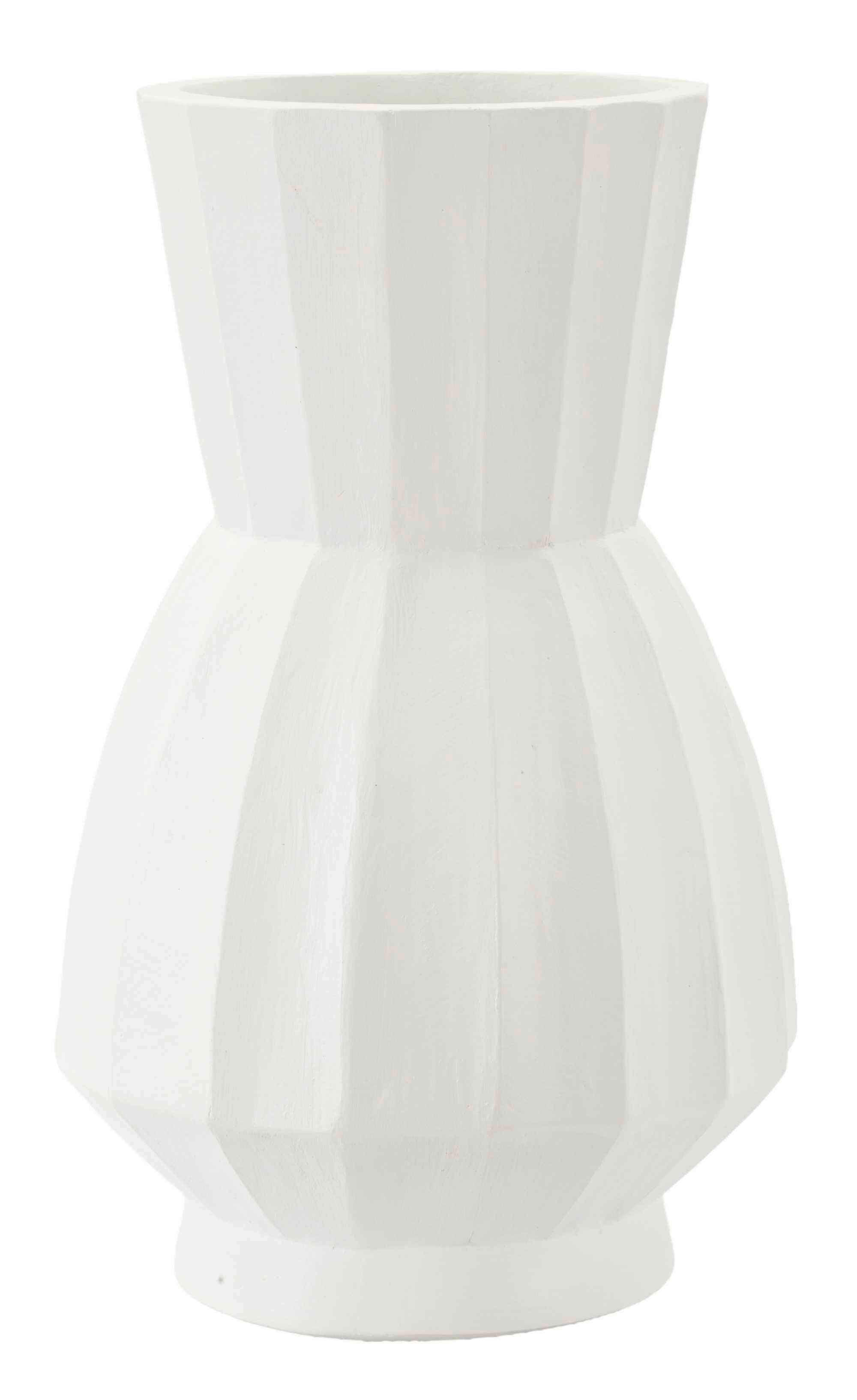 Vase Glint Weiß B: 24,5 cm - Weiß, Basics, Metall (24,5/41/24cm)