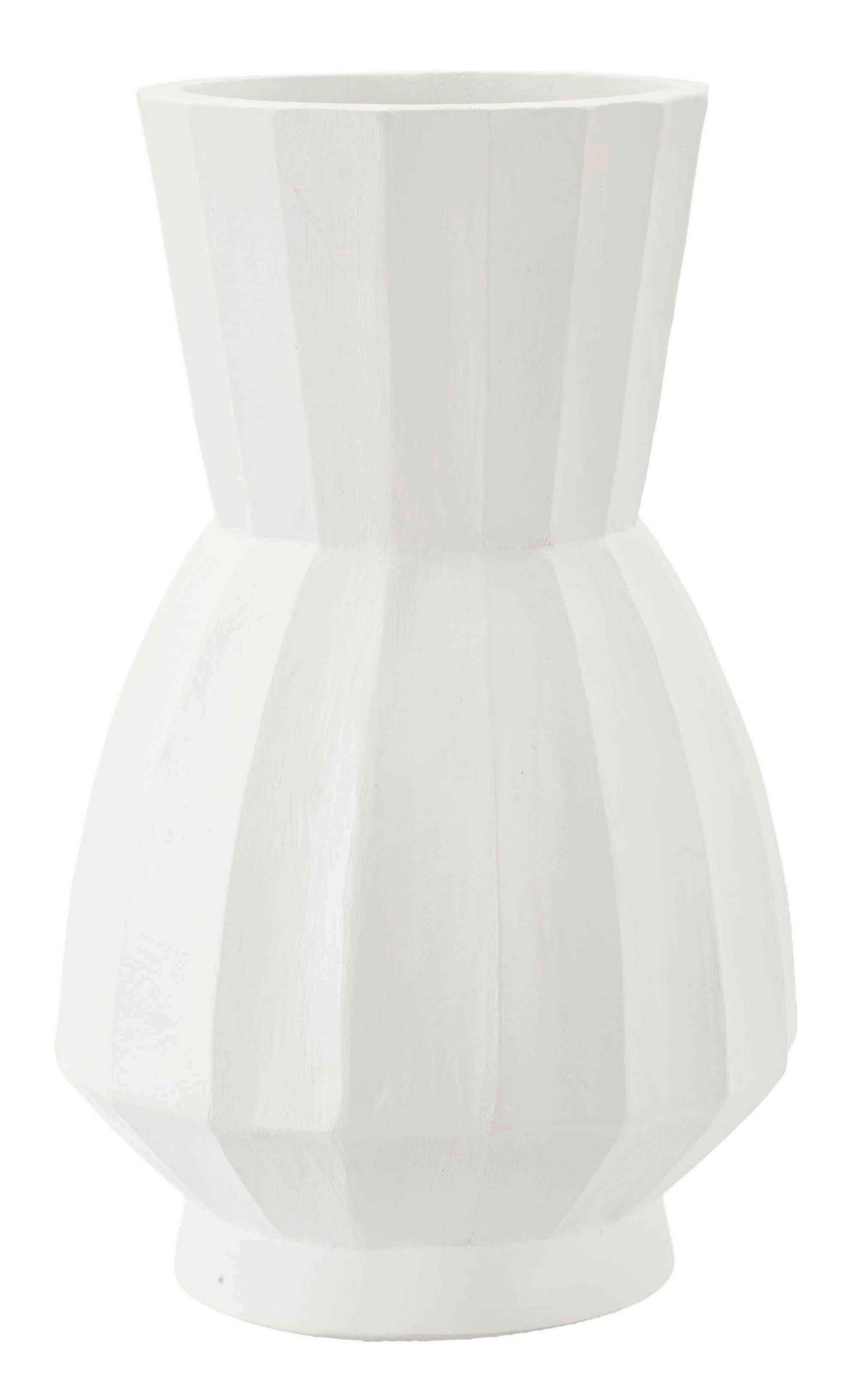 Vase Glint Weiß B: 24,5 Cm - Weiß, Basics, Metall (24,5/41/24cm)