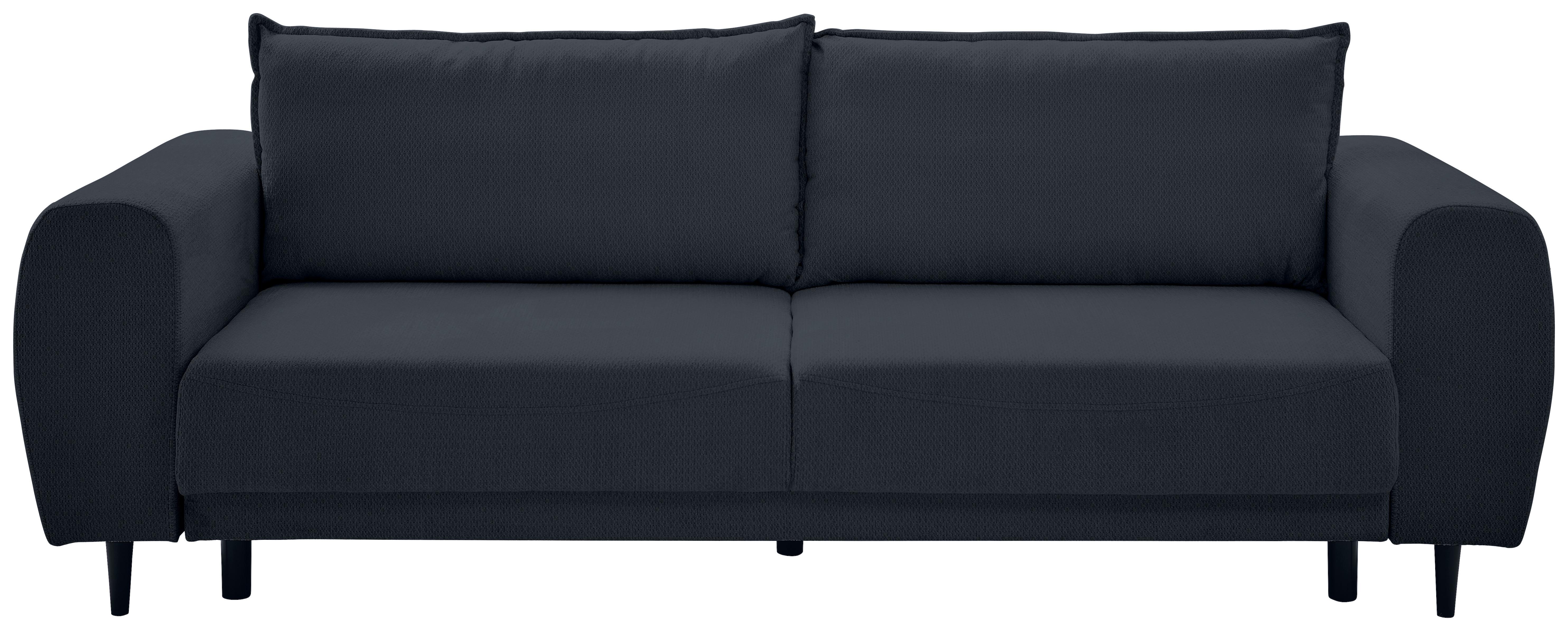 SCHLAFSOFA SIENA - Schwarz/Dunkelblau, KONVENTIONELL, Textil (245/85/92cm) - Livetastic