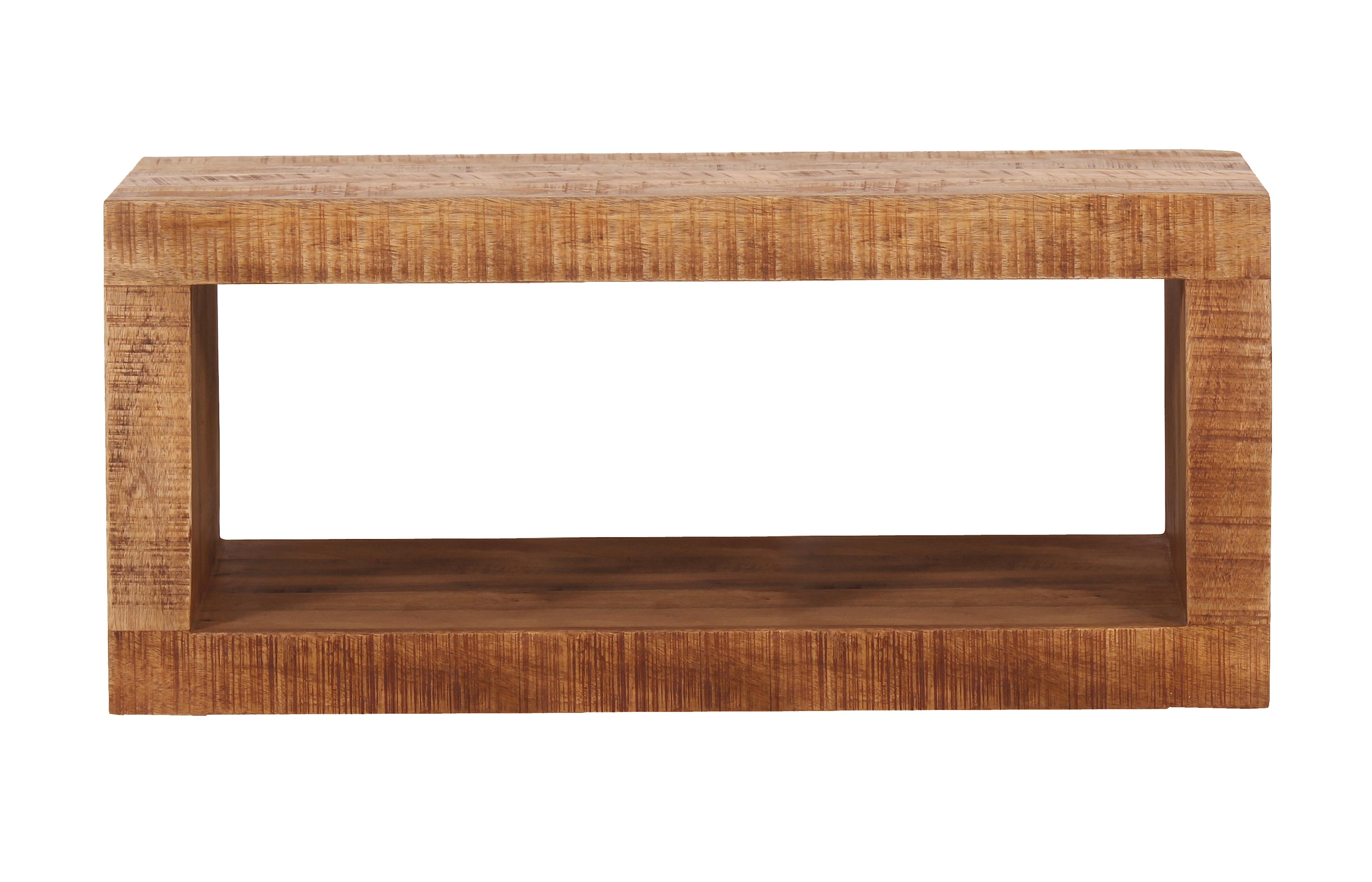 Wandregal Mangoholz B: 34cm - Naturfarben, Design, Holz (34/20/15cm) - MID.YOU