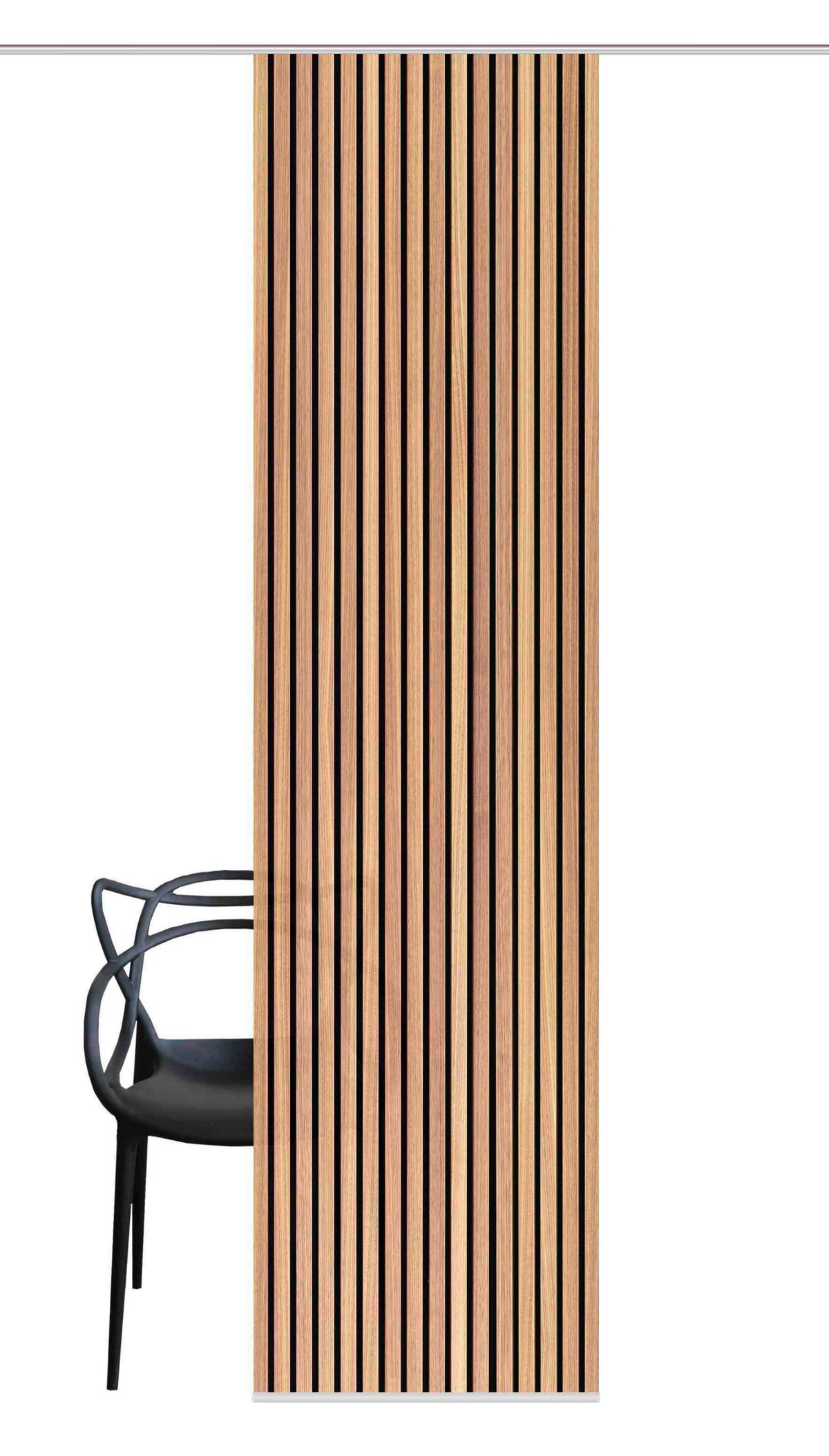 Flächenvorhang Panilo - Braun, Trend, Textil (60/245cm)