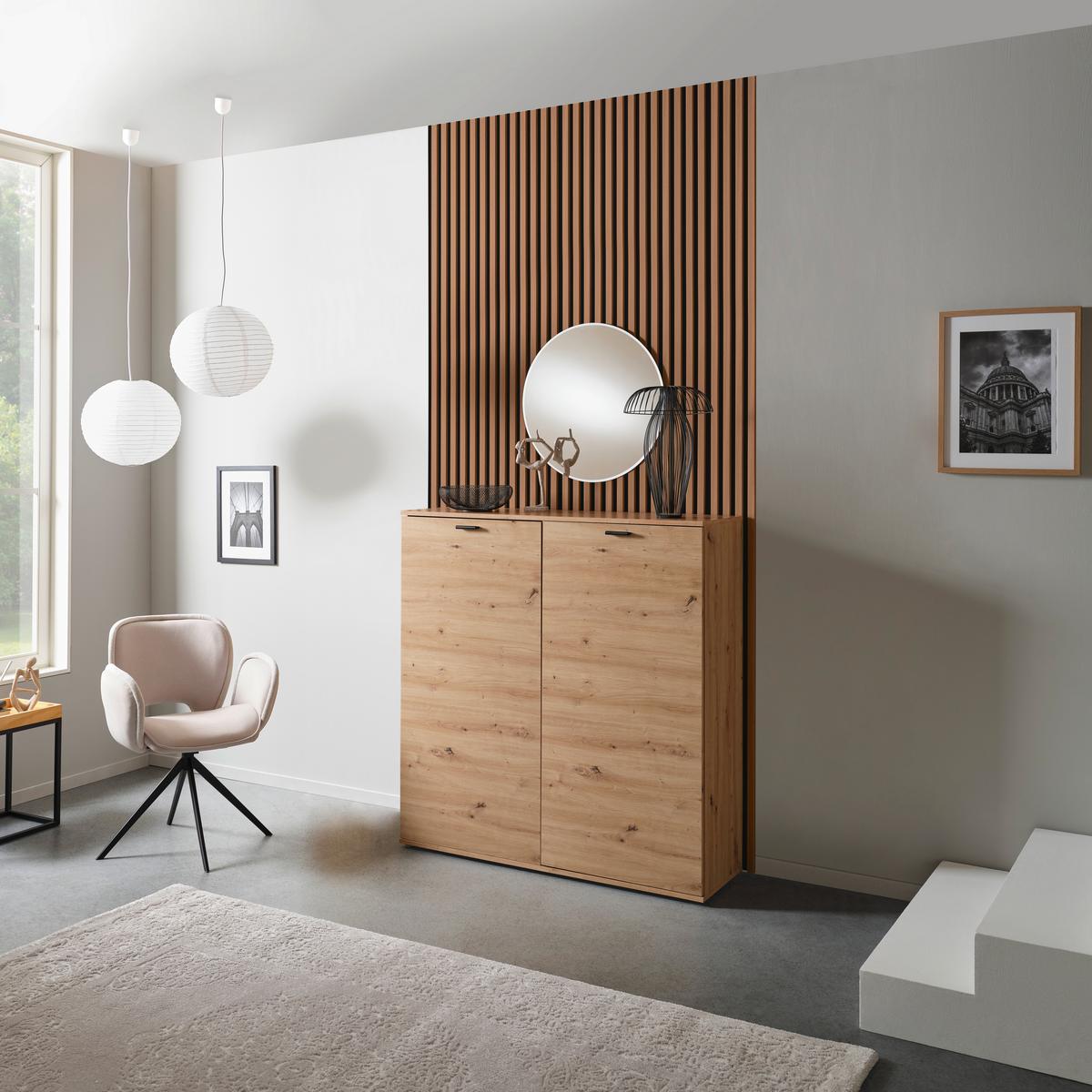 Akustikpaneel Josef - Walnussfarben, MODERN, Holzwerkstoff/Kunststoff (60/120/2cm)