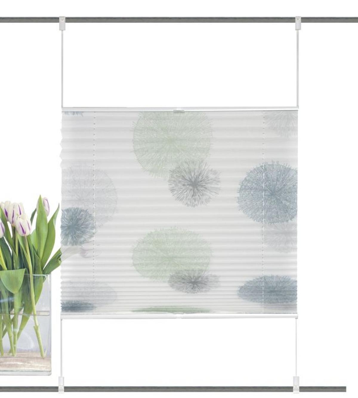 Plissee Blau Grün B: 70 cm - Blau/Grün, KONVENTIONELL, Textil (70/130cm)