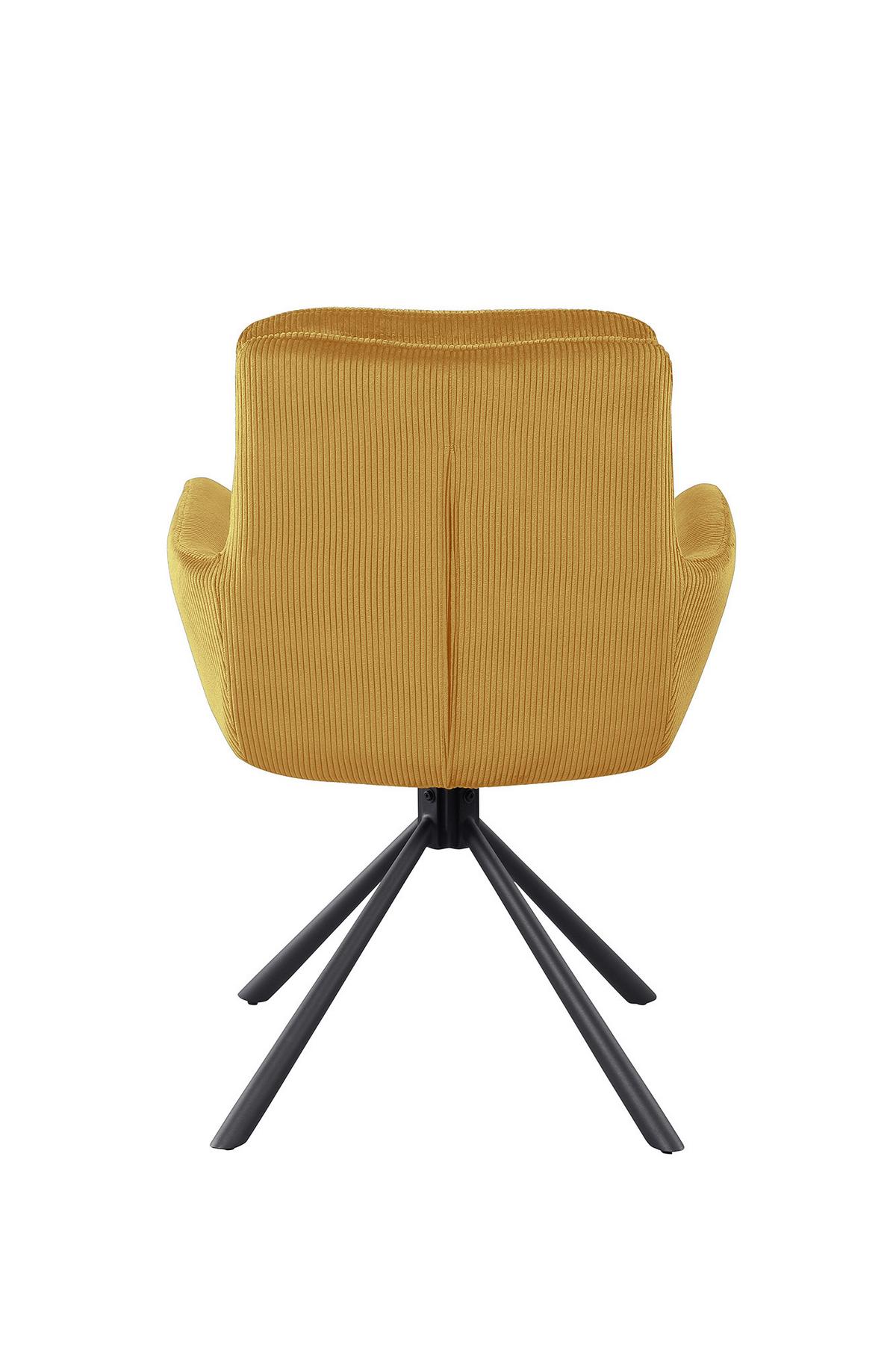 Armlehnstuhl Goldfarben B: 60cm - Goldfarben/Schwarz, MODERN, Textil/Metall (60/89/64cm) - Livetastic