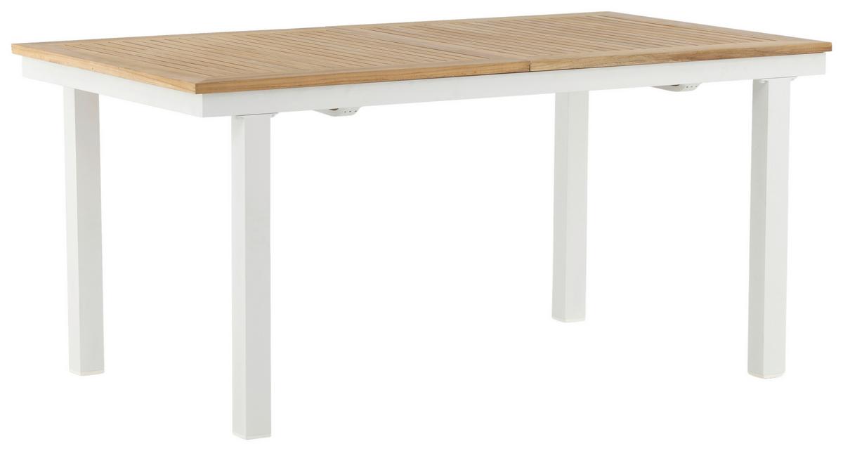 Gartentisch Panama - Weiß, KONVENTIONELL, Holz/Metall (160/90/75cm) - Gardenson